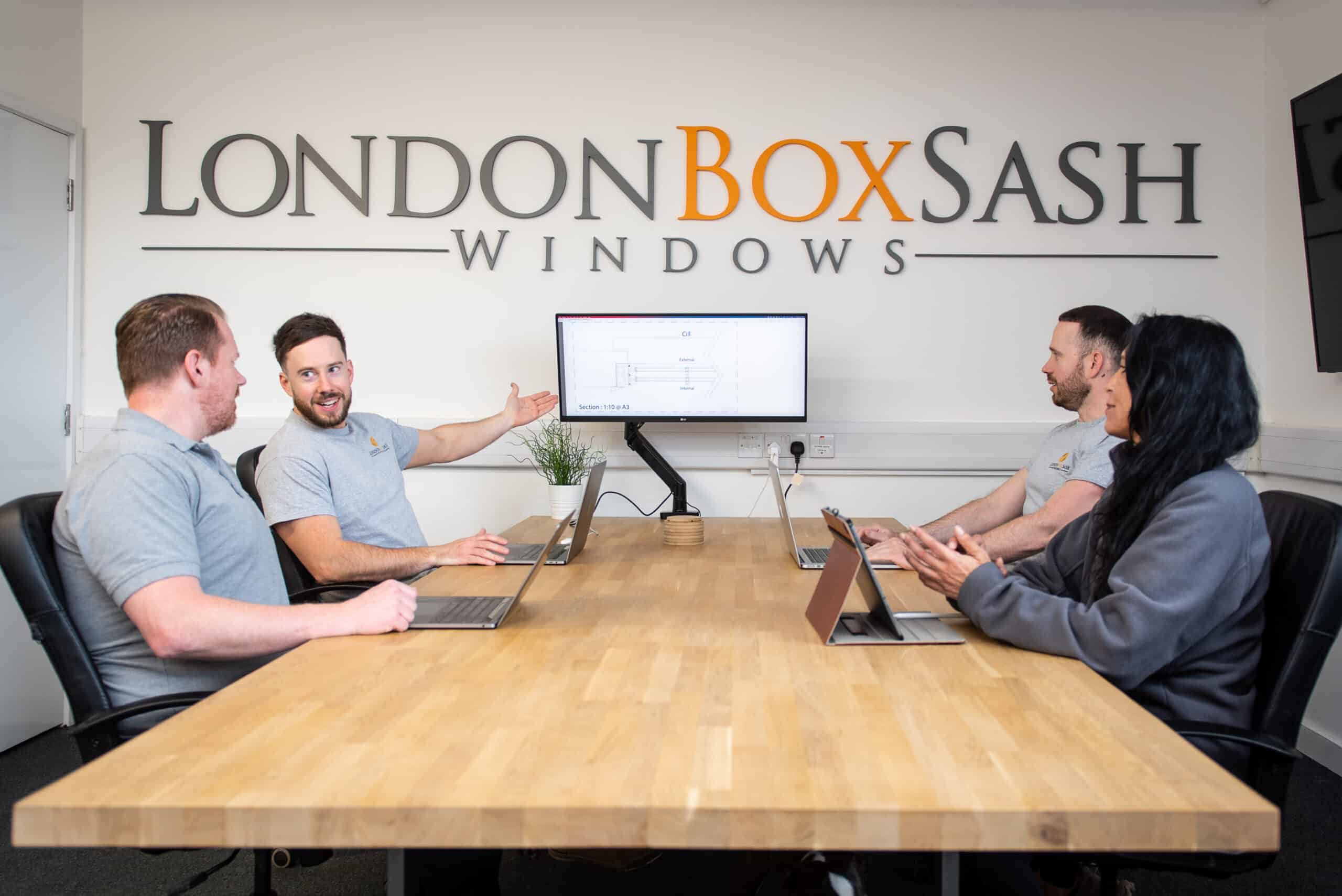 working at Londonboxsash