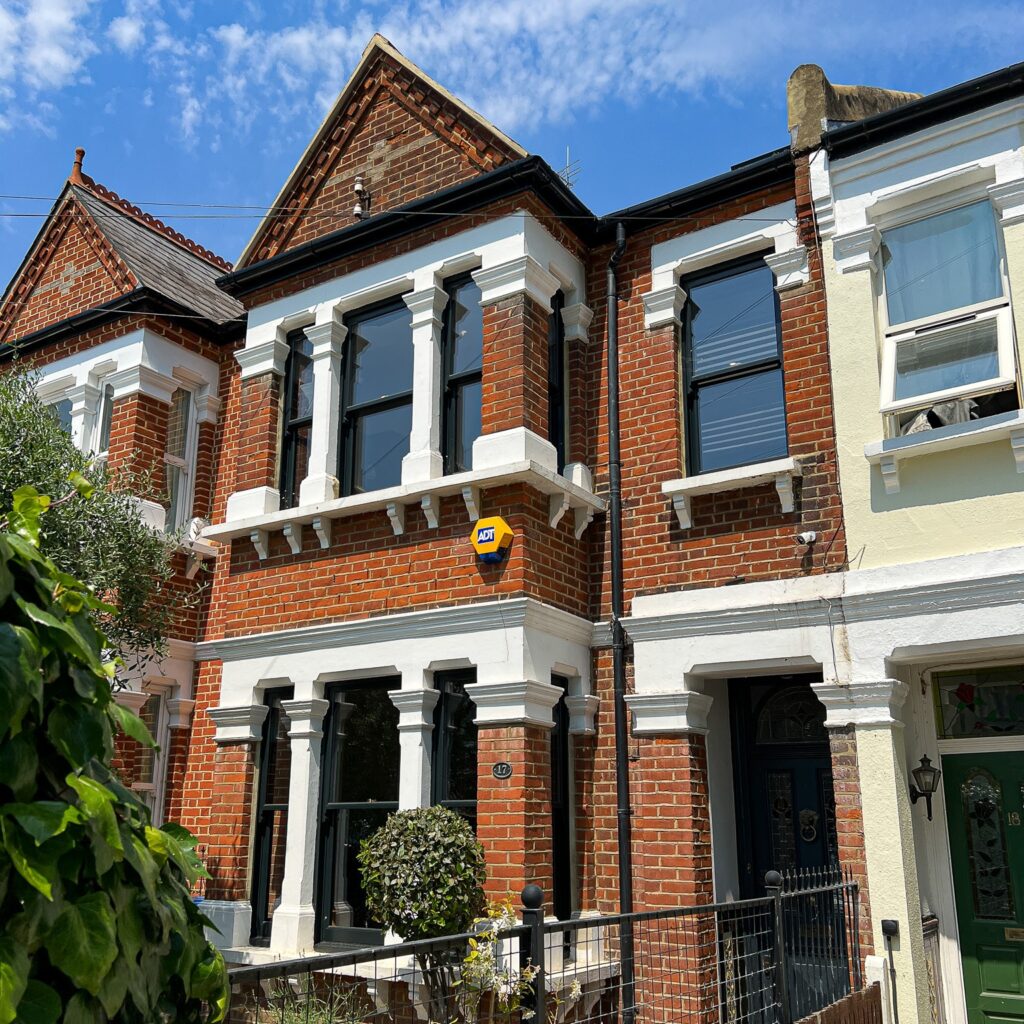 Finished timber sash window installation in East Dulwich