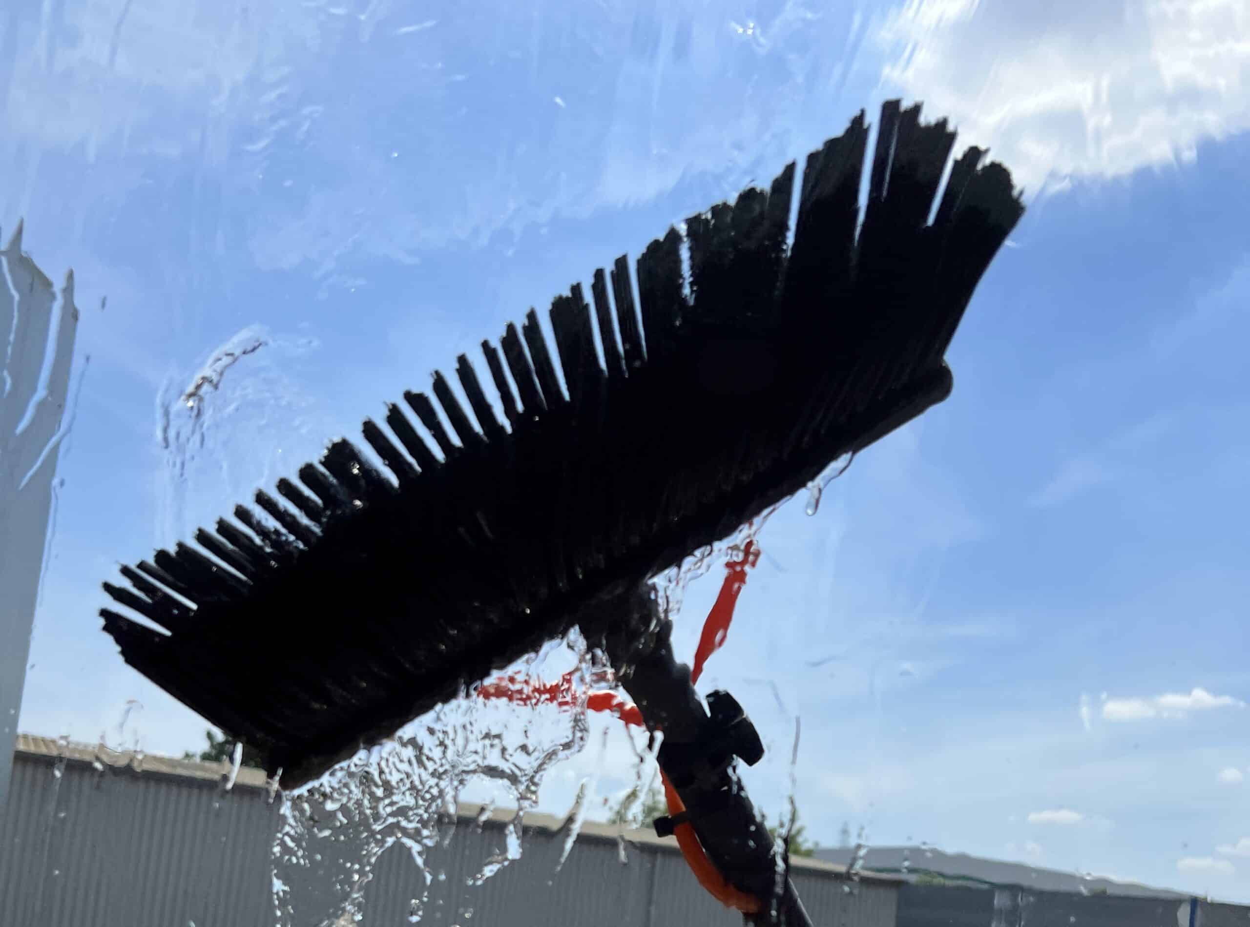 wooden window cleaning