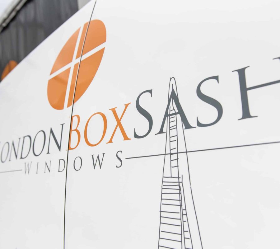 London Box Sash Windows logo on car